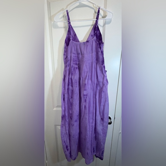 New Women S.R. Fashion purple tie-dye, Multi-patterned Dress Sleeves FREE SIZE - Picture 1 of 4